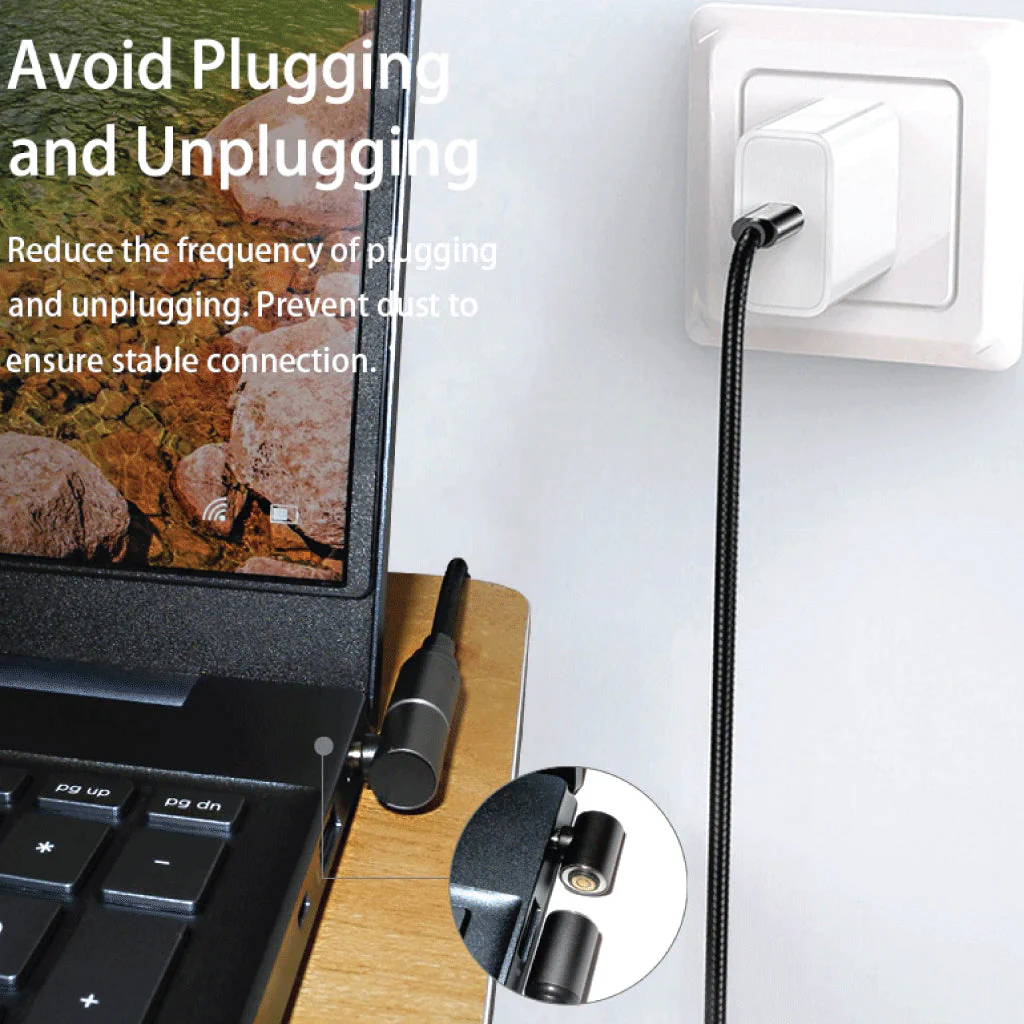 TECPHILE - 100W Magnetic Charging Cable with Adapter for HP Laptop - Image 10