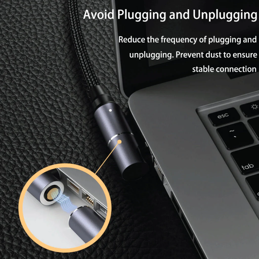 TECPHILE - 100W Magnetic Charging Cable with Adapter for HP Laptop - Image 4