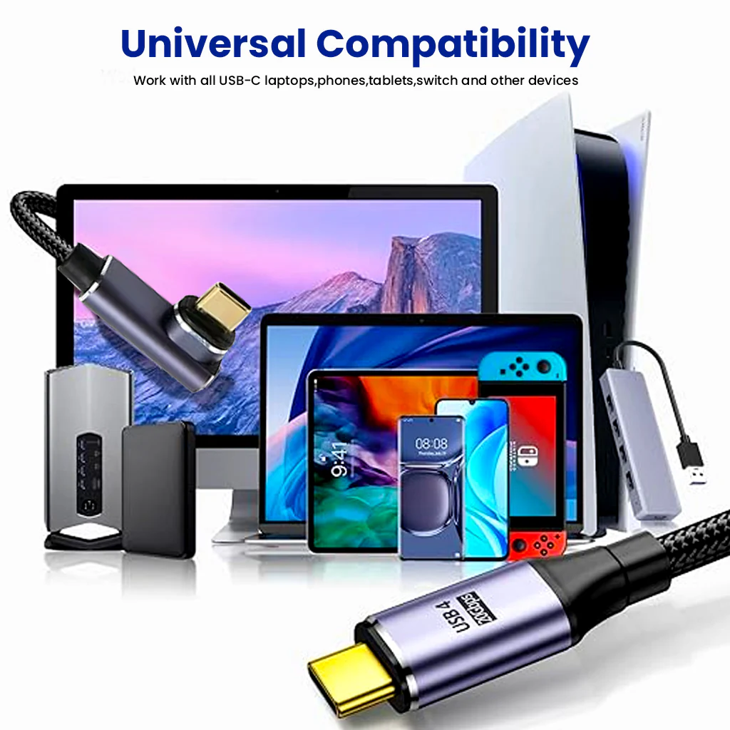 TECPHILE - 100W Magnetic Type C to Type C Fast Charging Cable - Image 3
