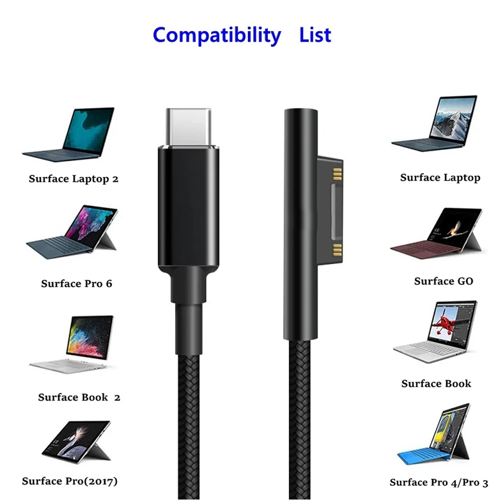 TECPHILE 100W Magnetic Fast USB C Charging PD Cable for Microsoft - Image 7