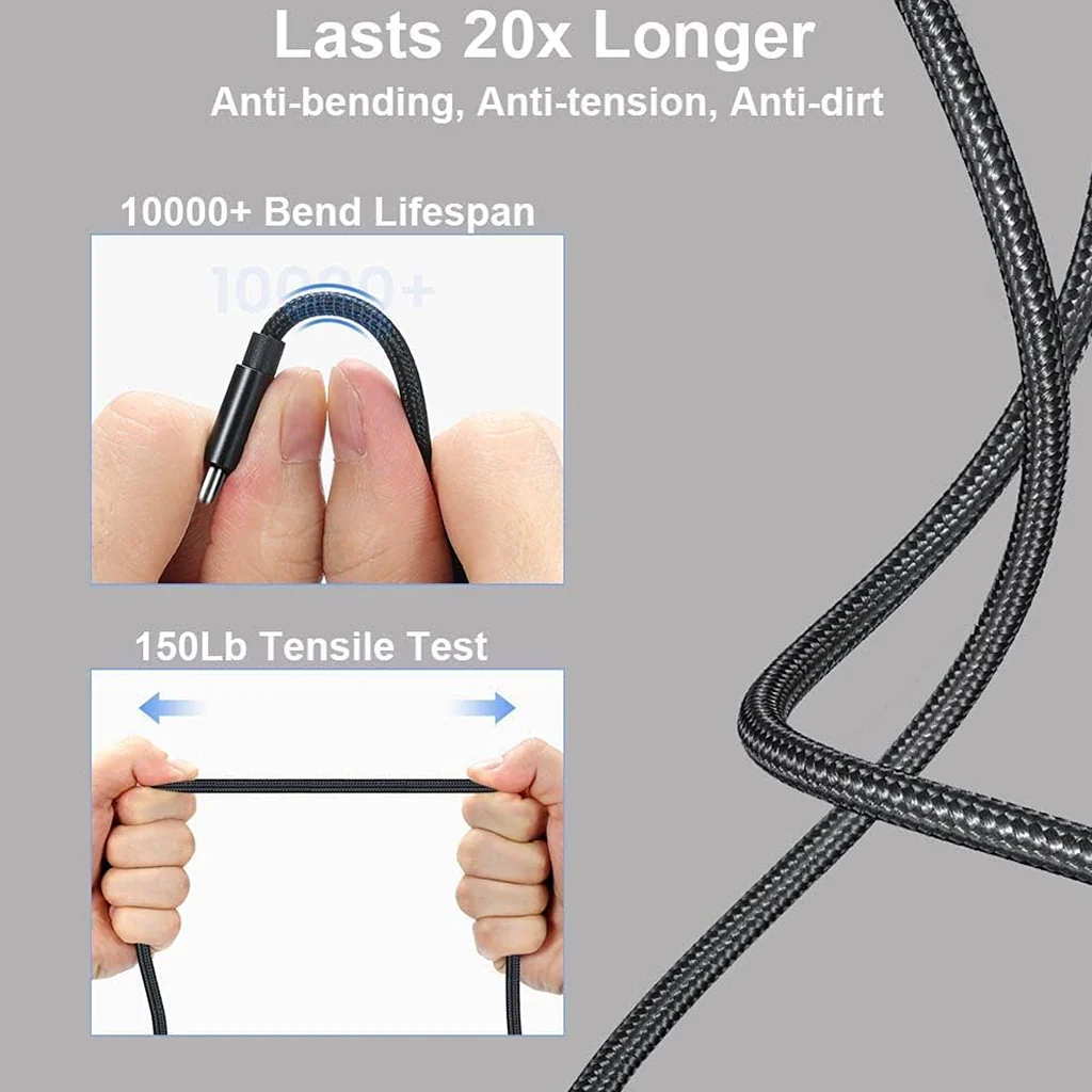 TECPHILE - 100W Type-C PD Fast Charging Cable For Laptop - Image 9