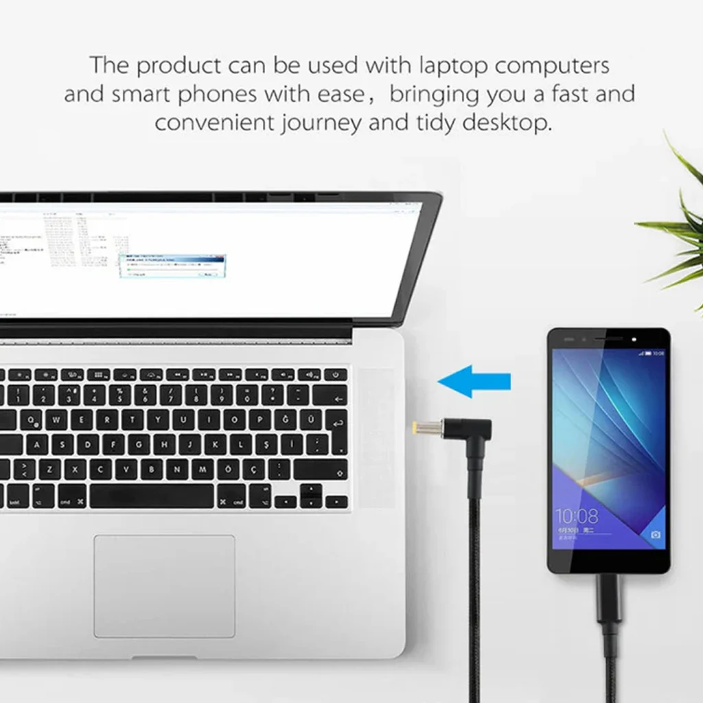 TECPHILE - 100W PD FAST Charging Type-C Cable for Asus/Toshiba/ Lenovo/Fujitsu Laptop - Image 6