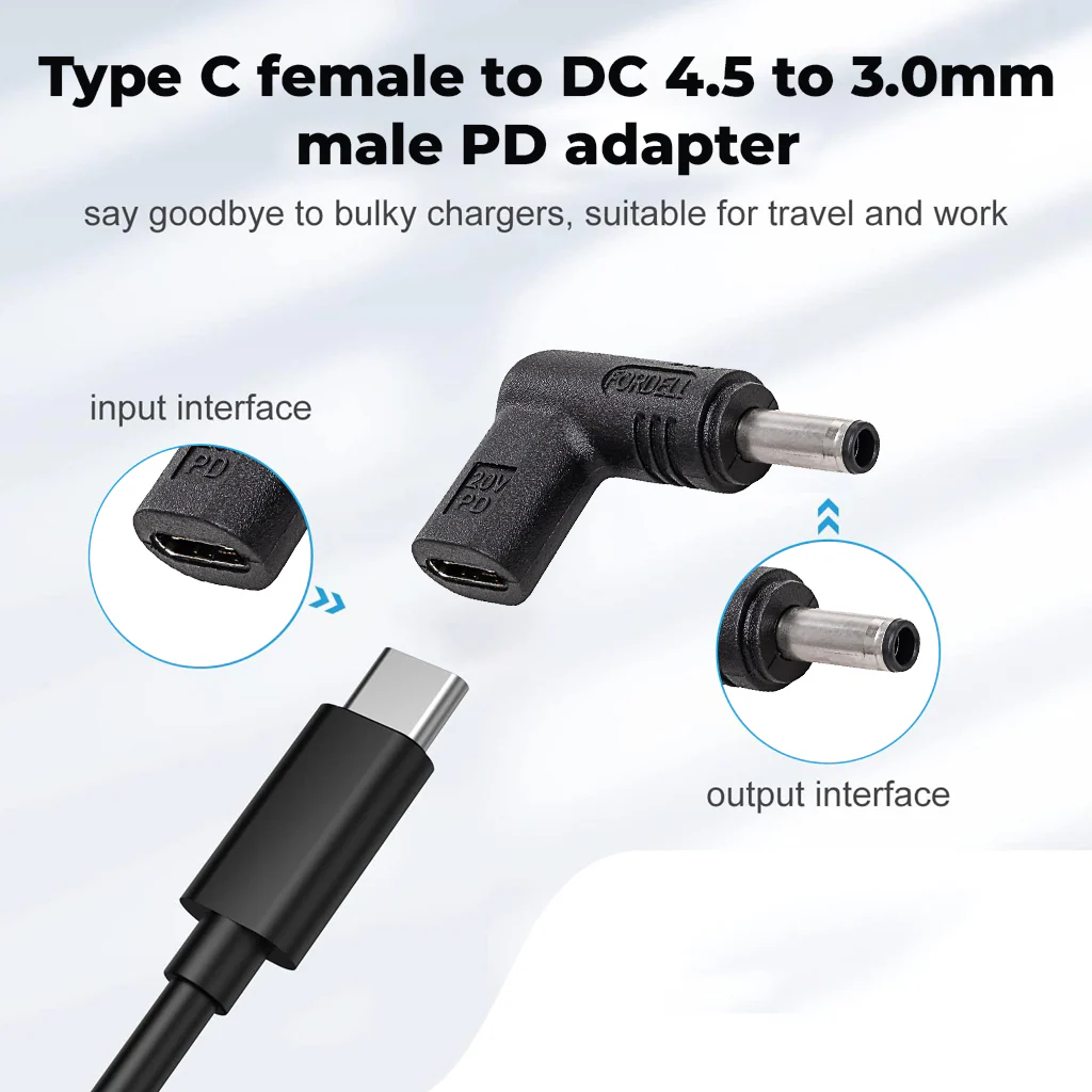 TECPHILE - 100W Type C Female to Dell Laptop Adapter - Image 2
