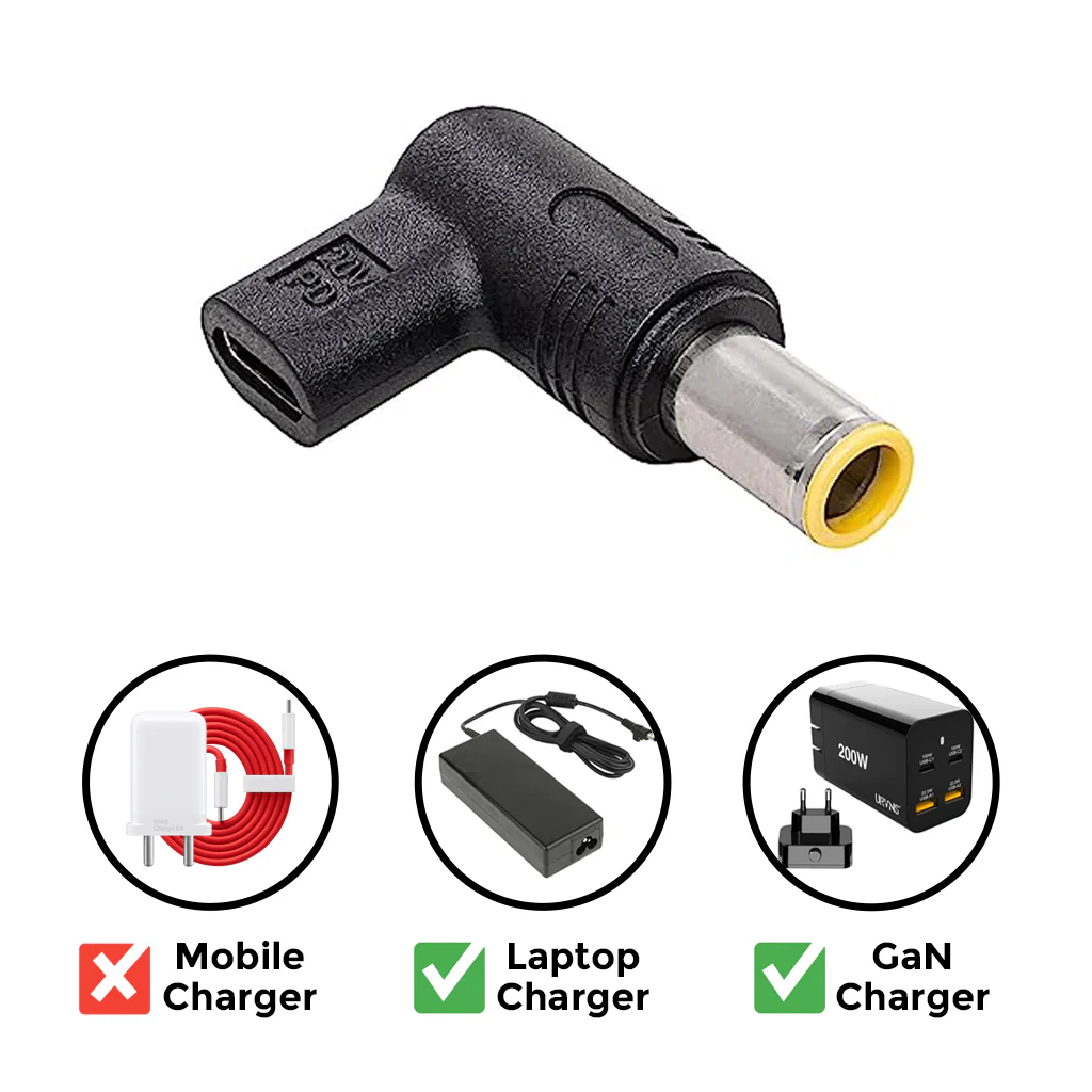 TECPHILE - 100W Type C Female to Lenovo Laptop Adapter - Image 9