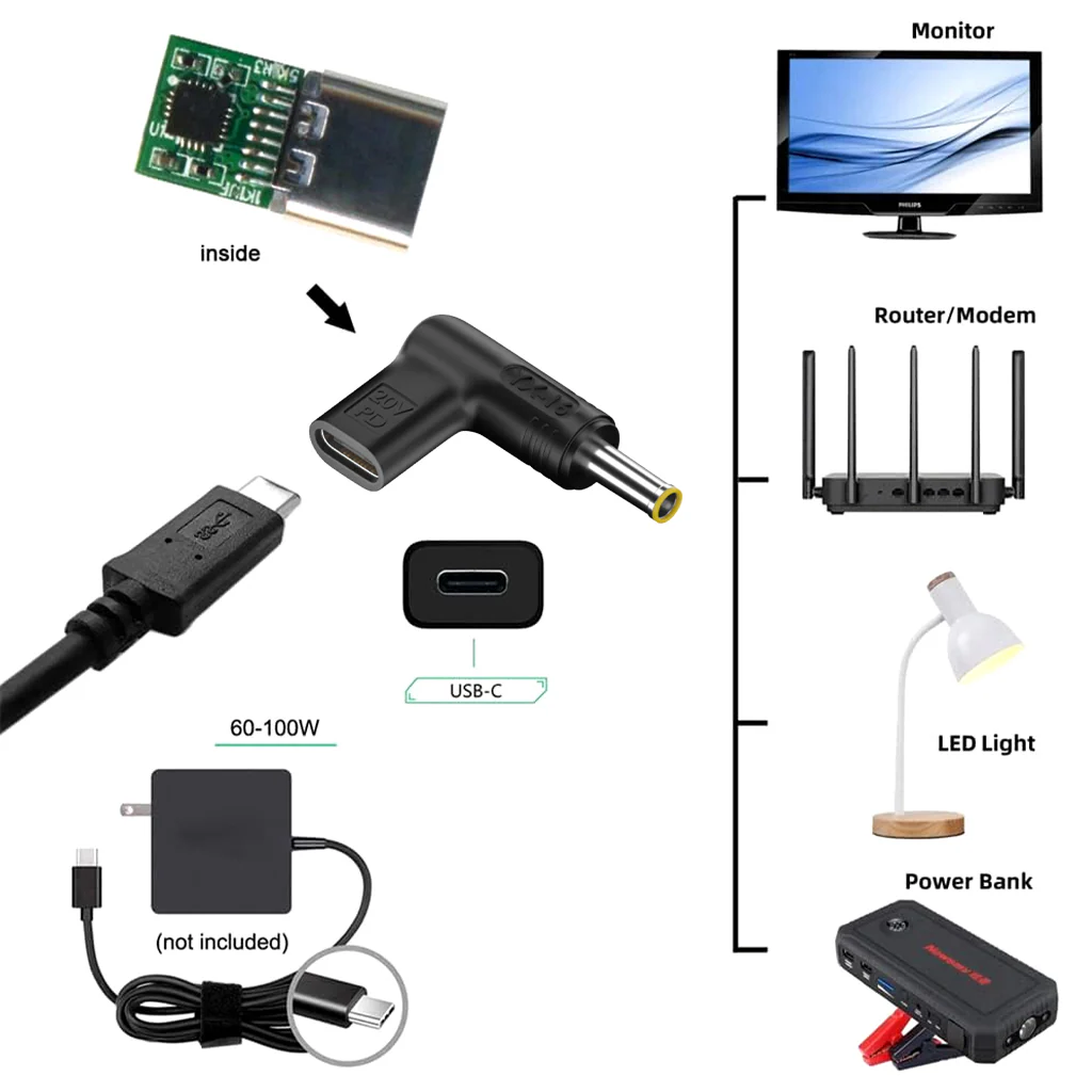 TECPHILE - 100W Type C Female to Samsung Laptop Adapter - Image 12