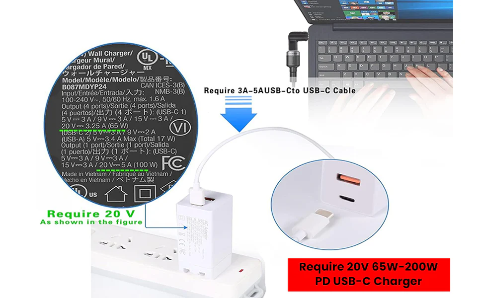 TECPHILE - 100W Type C Female to TOSHIBA Laptop Adapter - Image 6