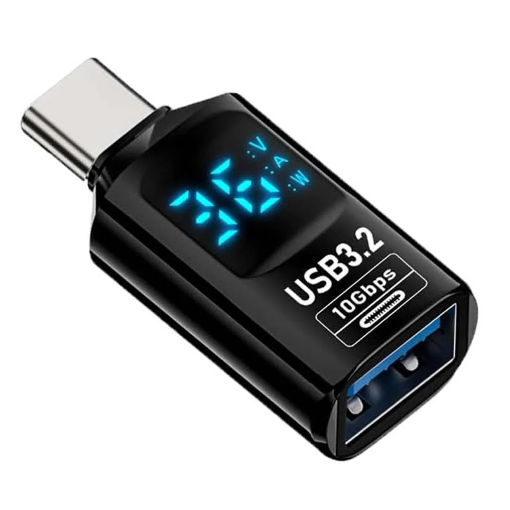 TECPHILE- 100W Type C Male to USB Female OTG Adapter with Digital Display - Image 10