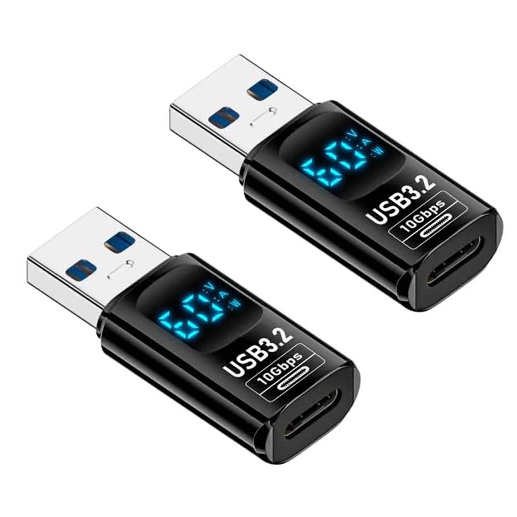 TECPHILE- 100W Type C Male to USB Female OTG Adapter with Digital Display - Image 11