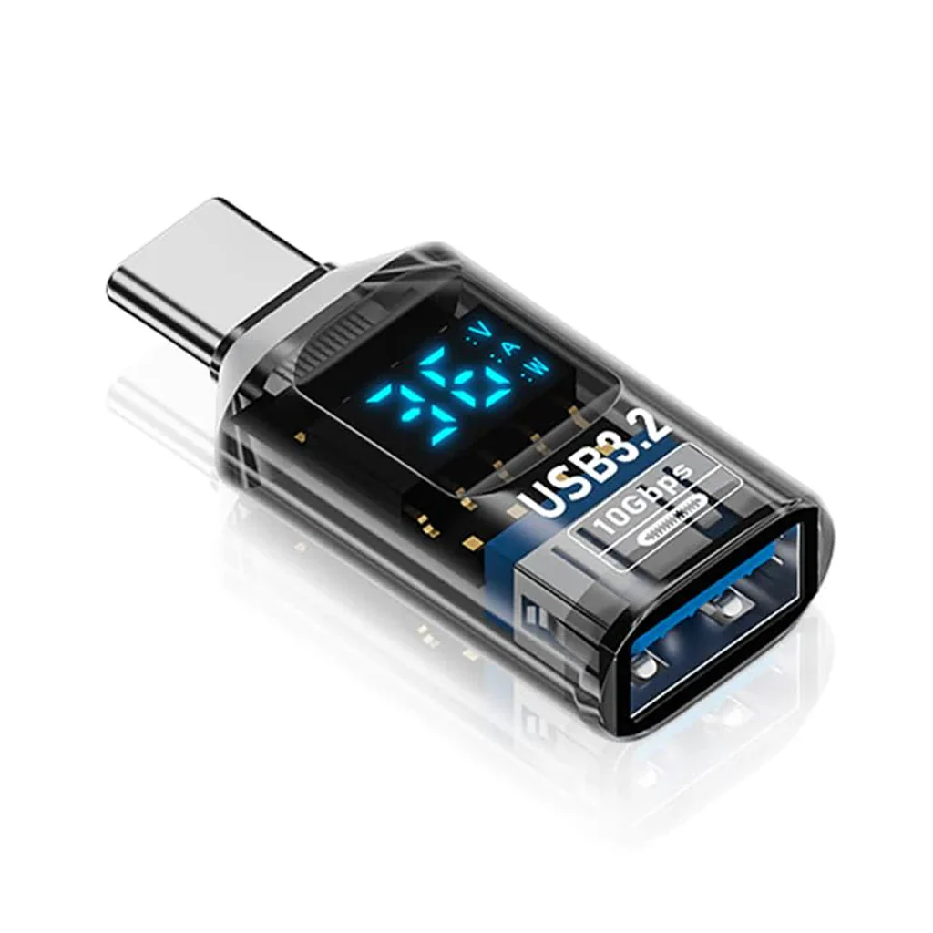 TECPHILE- 100W Type C Male to USB Female OTG Adapter with Digital Display - Image 14