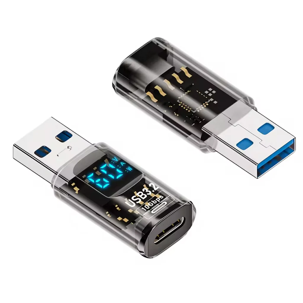 TECPHILE- 100W Type C Male to USB Female OTG Adapter with Digital Display - Image 17