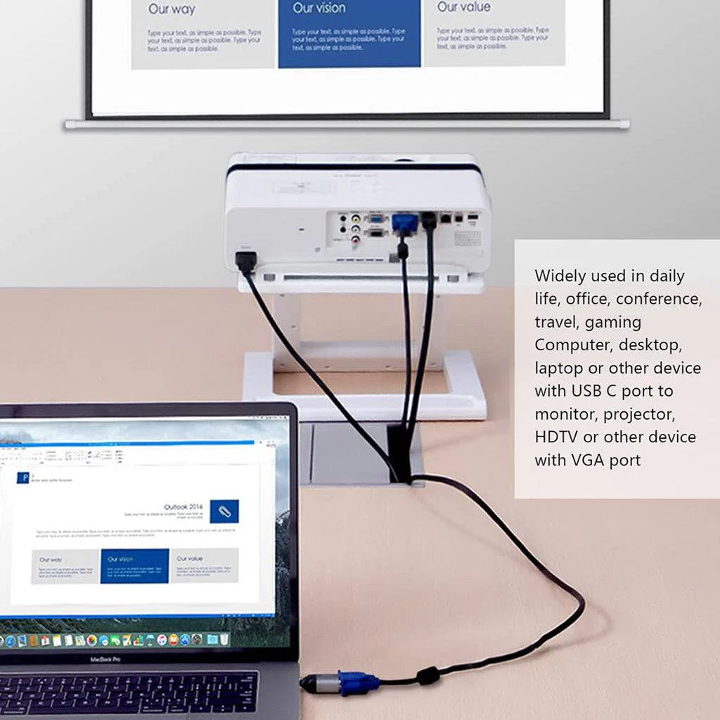 TECPHILE 1080p VGA to Type-C Convertor - Image 8