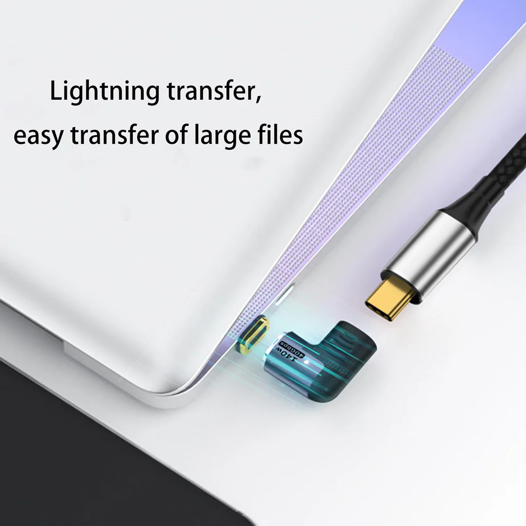 TECPHILE - 140W 40Gbps Type C Female to Type C Male Magnetic Adapter - Image 20