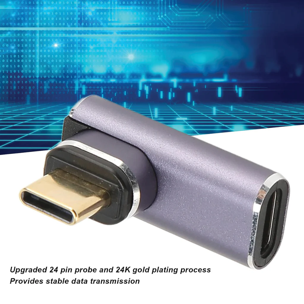 TECPHILE - 140W 40Gbps Type C Female to Type C Male Magnetic Adapter - Image 8
