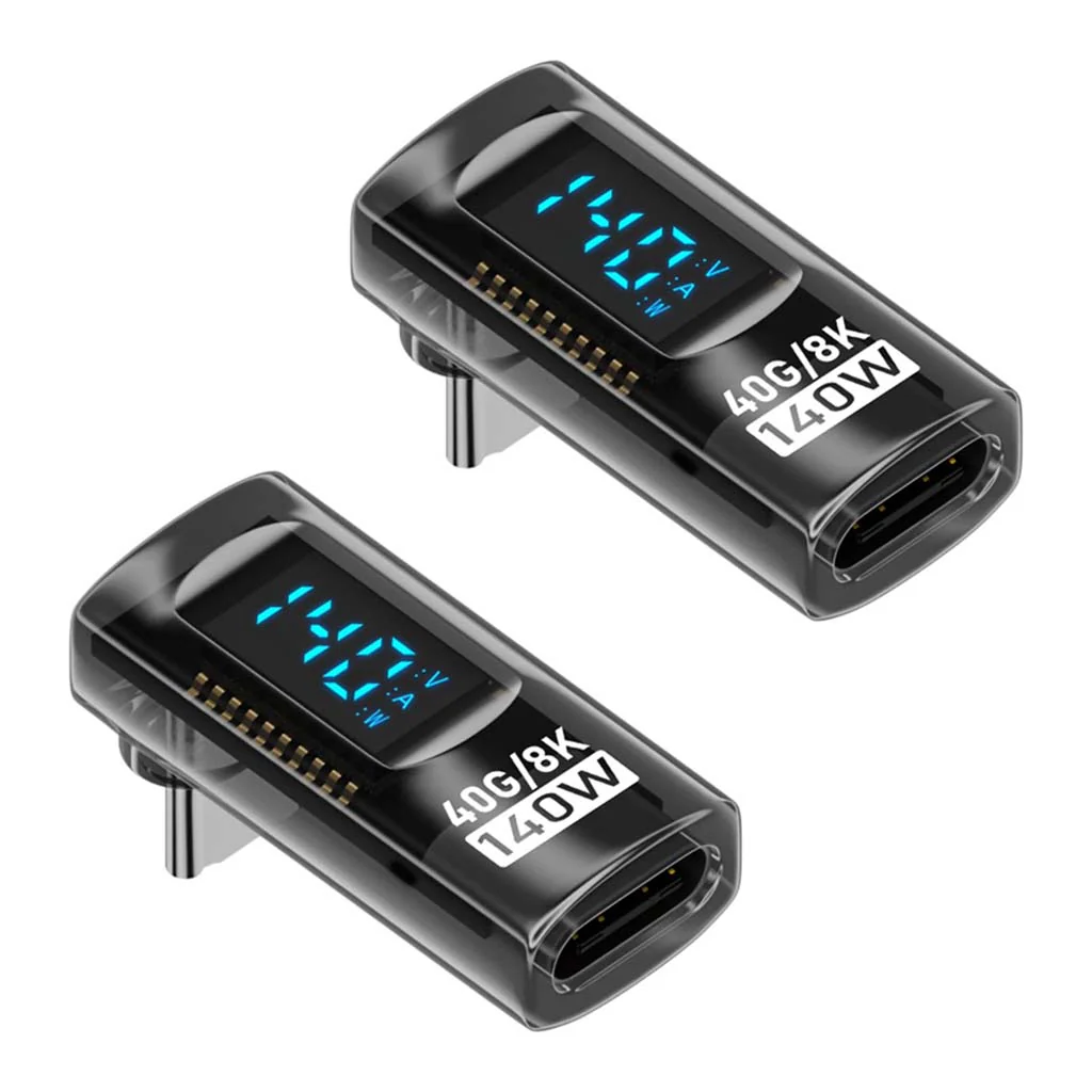 TECPHILE- 140W 40Gbps Type-C Male to Female Adapter with Digital Display - Image 10