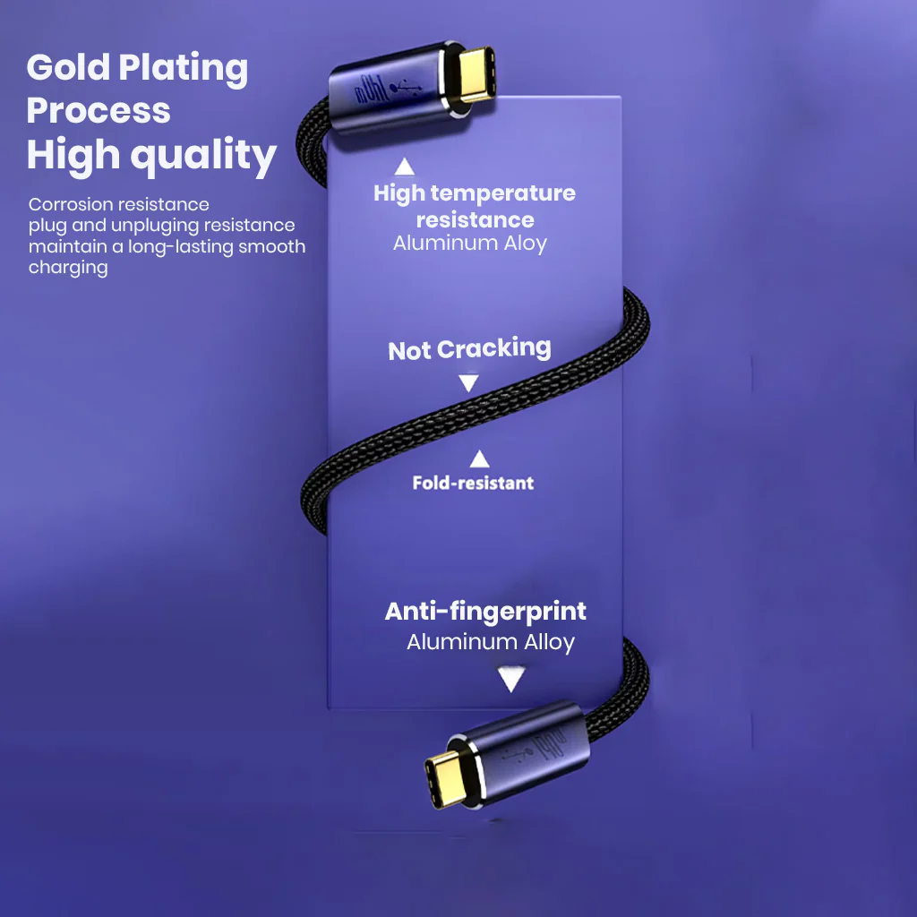 TECPHILE 140W Type-C to Type-C PD Fast Charging Cable - Image 8