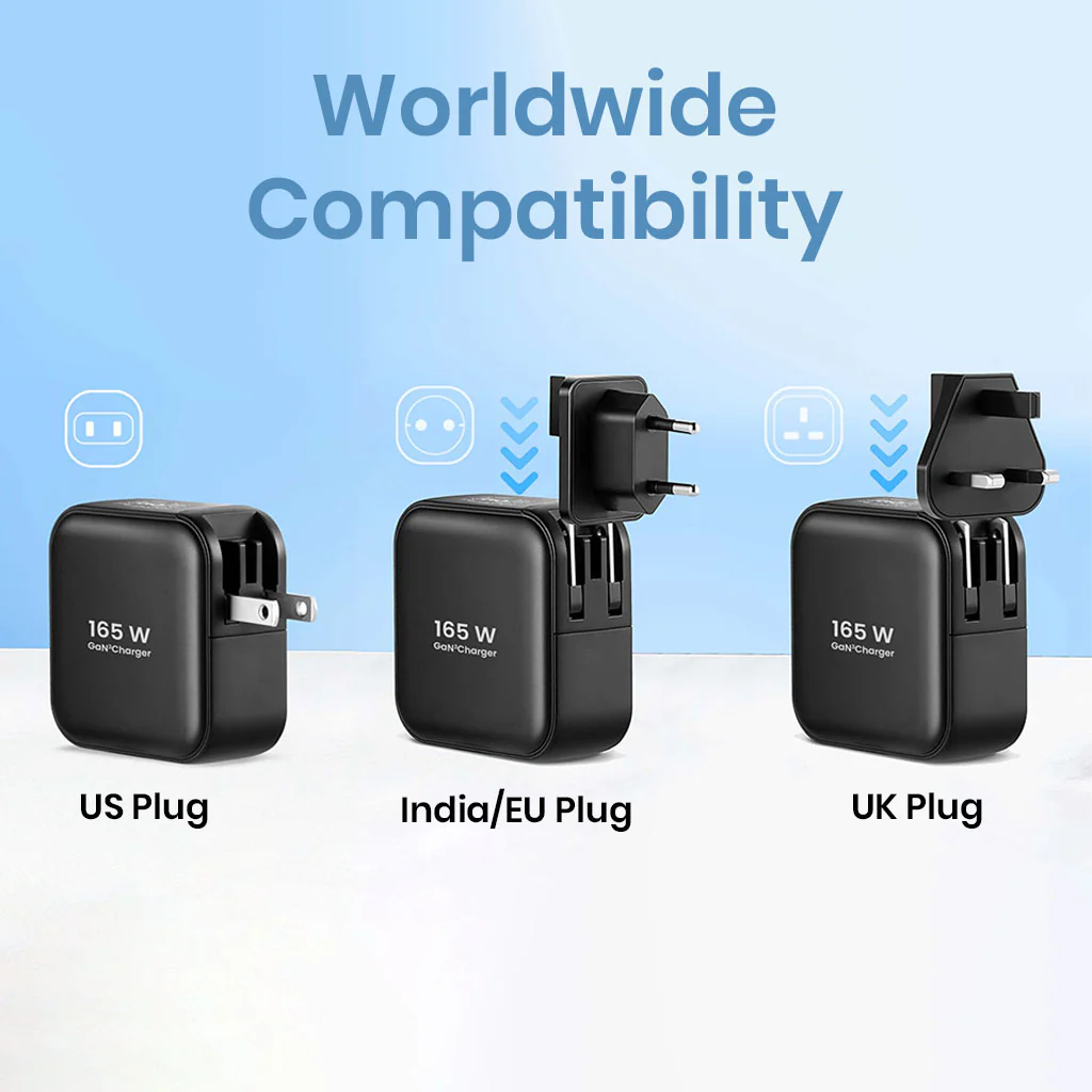TECPHILE 165W PD GaN Charger with Fast Charging Cable - Image 5