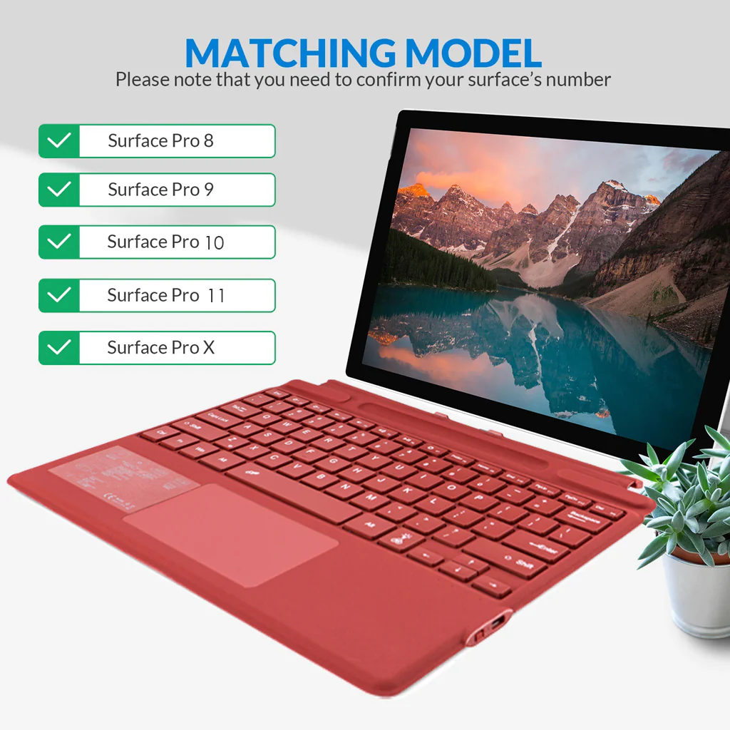 TECPHILE - 2098D Wireless Keyboard for Surface Pro 11/10/X/9/8 - Image 11