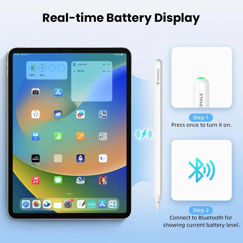 TECPHILE 394S iPad Pencil with Wireless Charging - Image 8