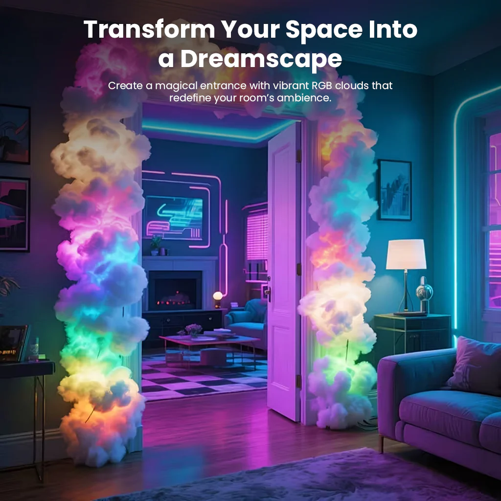 TECPHILE -  3D Customizable DIY Cloud Light with App & Remote Control - Image 8