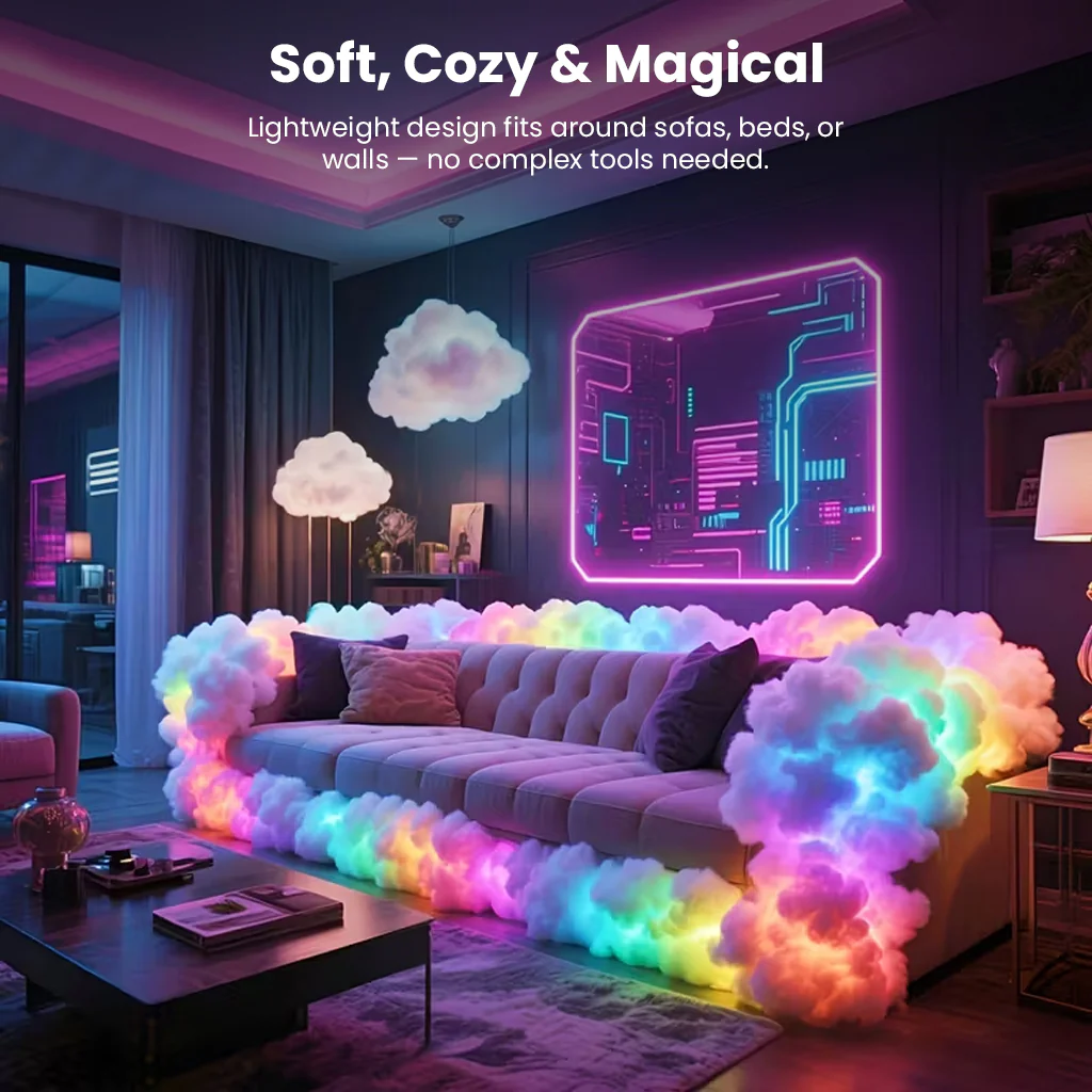 TECPHILE -  3D Customizable DIY Cloud Light with App & Remote Control - Image 9