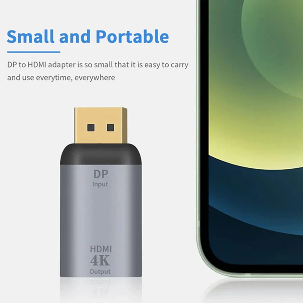 TECPHILE - 4K@30hz Mini Display Port/ DP to HDMI Adapter - Image 2
