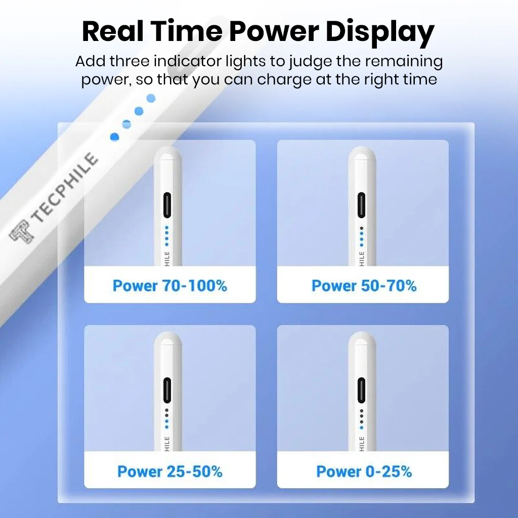 TECPHILE- 603 Stylus Pen New iPad Pencil for 2018 & Later Models with Battery Indicator - Image 5