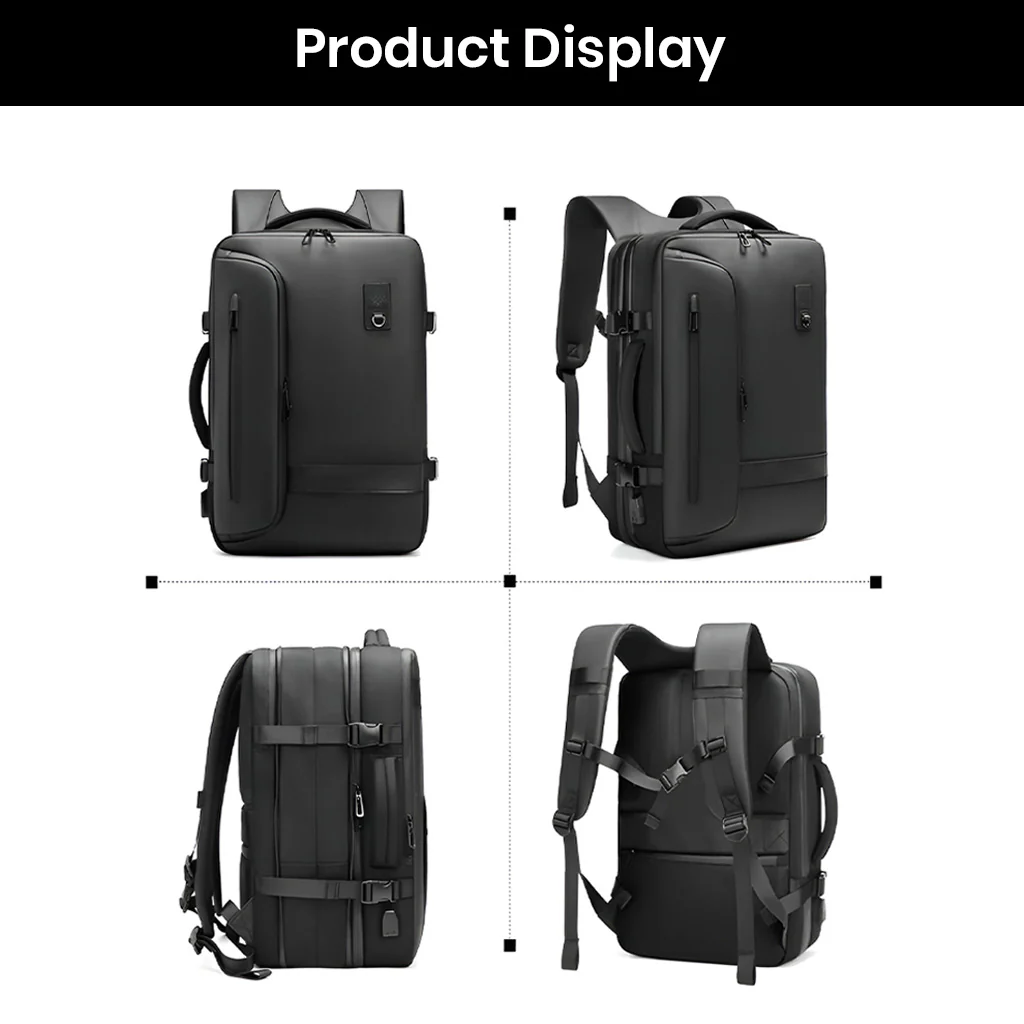 TECPHILE - 8081 Airpack Travel Vacuum Backpack Laptop Bag for Men 22L-45L Expandable - Image 6