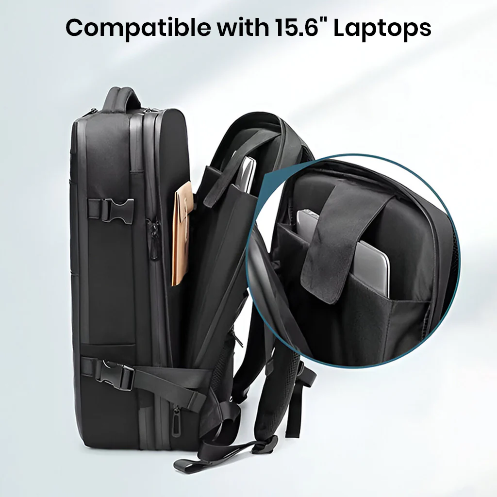 TECPHILE - 8081 Airpack Travel Vacuum Backpack Laptop Bag for Men 22L-45L Expandable - Image 8