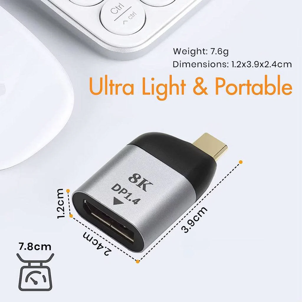 TECPHILE - 8K DP 1.4 to Type-C Adapter Converter - Image 5