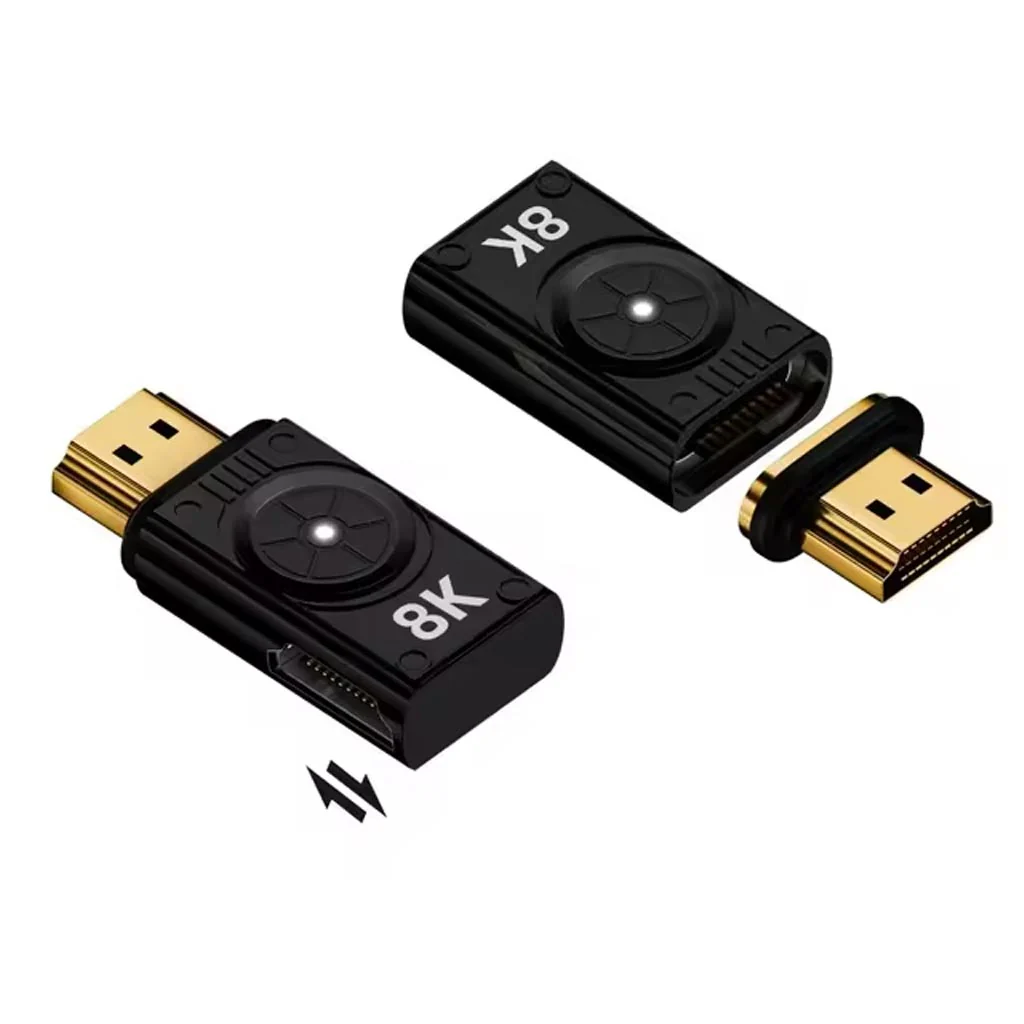 TECPHILE- 8K Magnetic HDMI Male to Female HDMI 90°Angled