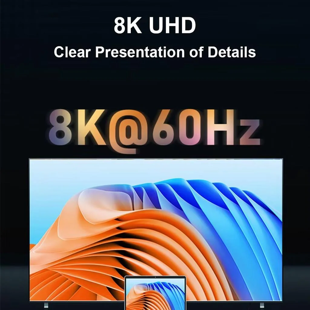 TECPHILE- 8K Magnetic HDMI Male to Female HDMI 90°Angled - Image 2