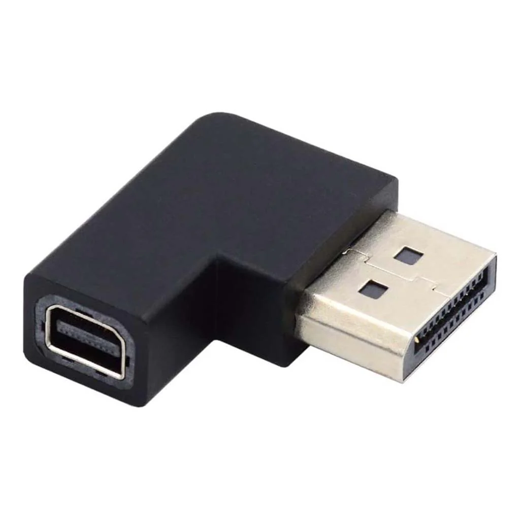 TECPHILE- 8K Mini DisplayPort Female to DisplayPort Male Adapter 90° Angled - Image 10