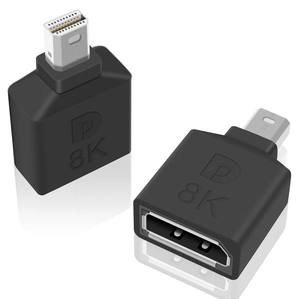 TECPHILE - 8K Mini DP 1.4 Male to DisplayPort Female Adapter