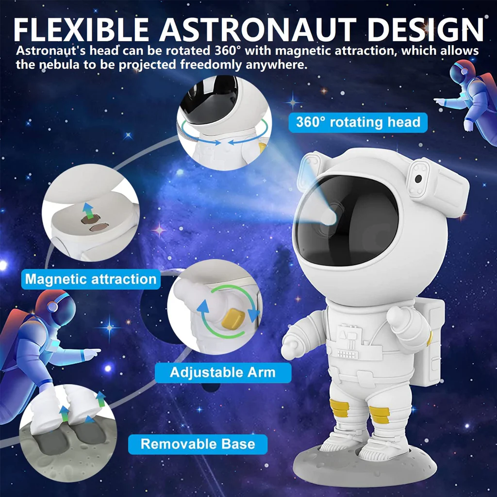 TECPHILE - Astronaut Galaxy Projector with Remote Control - Image 2