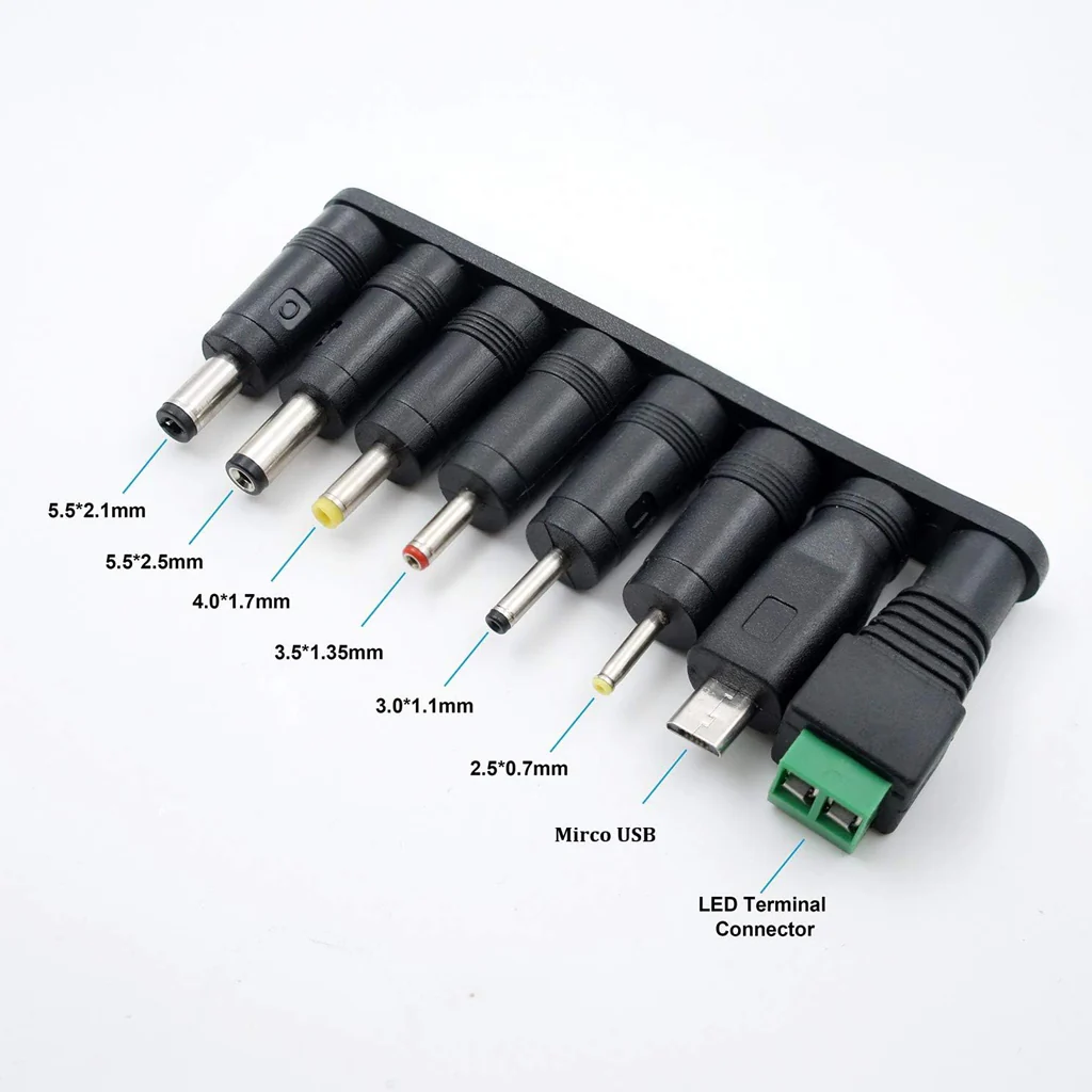 TECPHILE - CA31X Multifunctional 8-Pin Laptop DC Power Adapter Kits