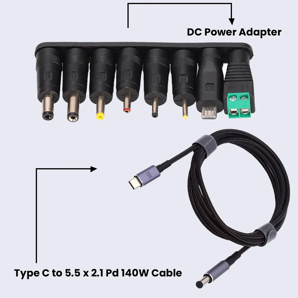 TECPHILE - CA31X Multifunctional 8-Pin Laptop DC Power Adapter Kits - Image 8