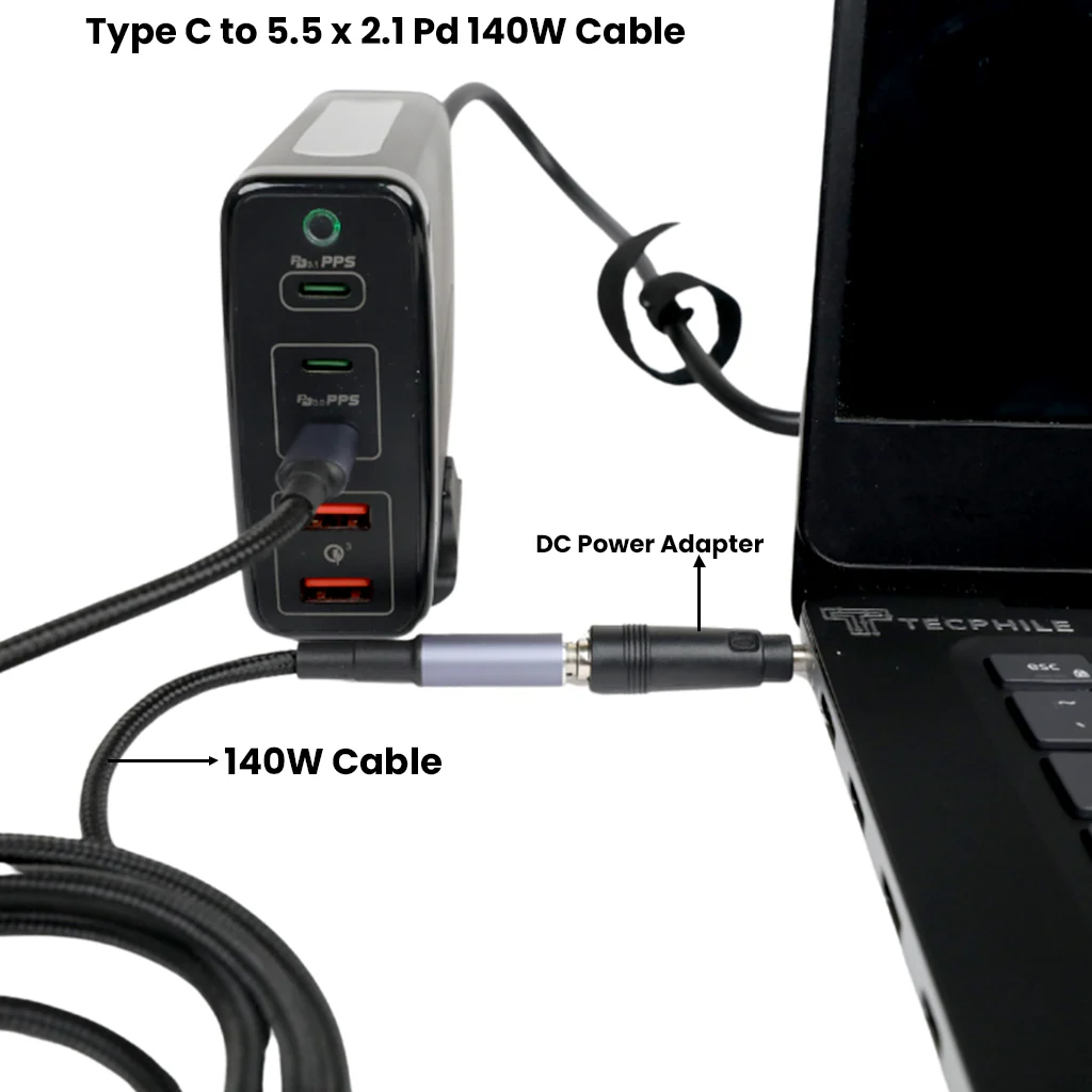 TECPHILE CA32X Multifunctional 8-Pin Laptop DC Power Adapter Kit - Image 10