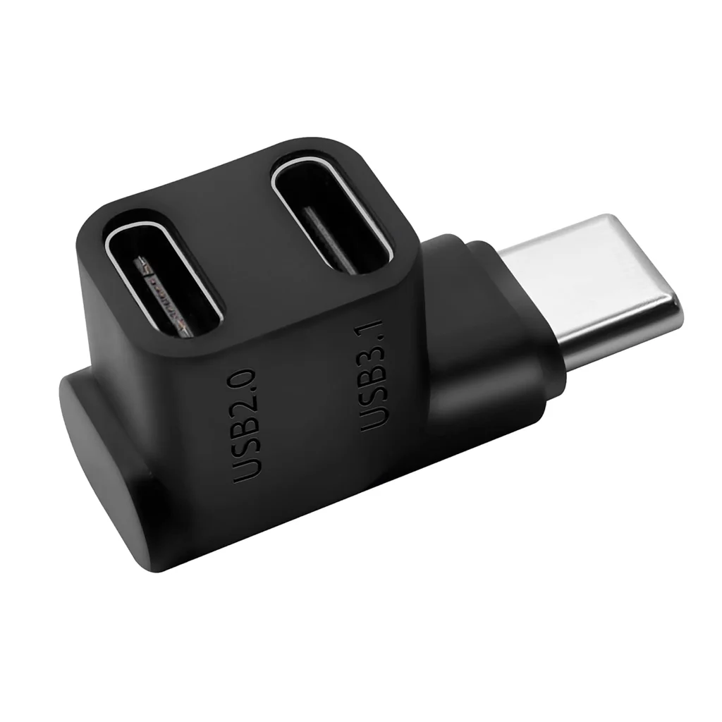 TECPHILE 100W Type C Male To Dual Type C Female Adapter