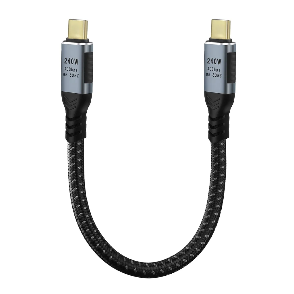 TECPHILE 240W Type C to USB4 C Thunderbolt 4 Cable 8K@60hz, 40Gbps