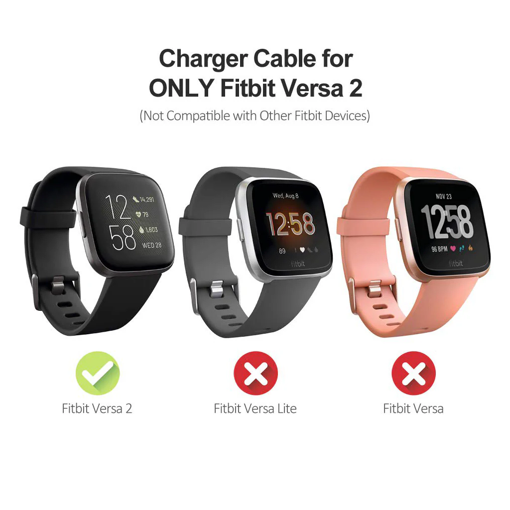 TECPHILE - Charger Dock Cable Compatible Versa 2 Smartwatch - Image 6