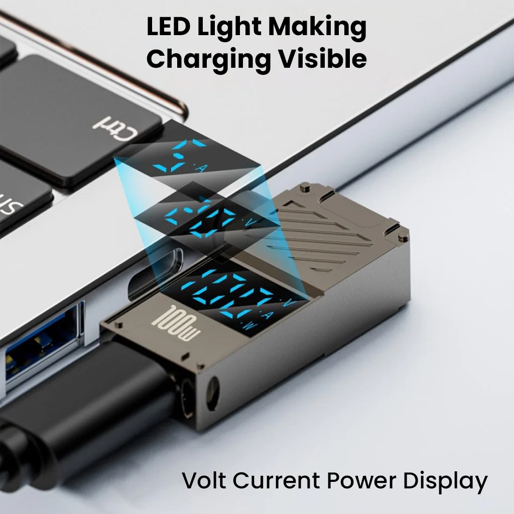 TECPHILE- DC to Type-C Adapter with Digital Display - Image 6