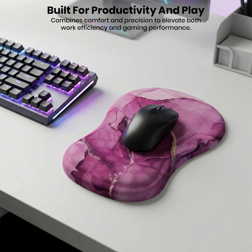 TECPHILE – Memory Foam Mouse Pad with Wrist Rest, Non-Slip Base - Image 15