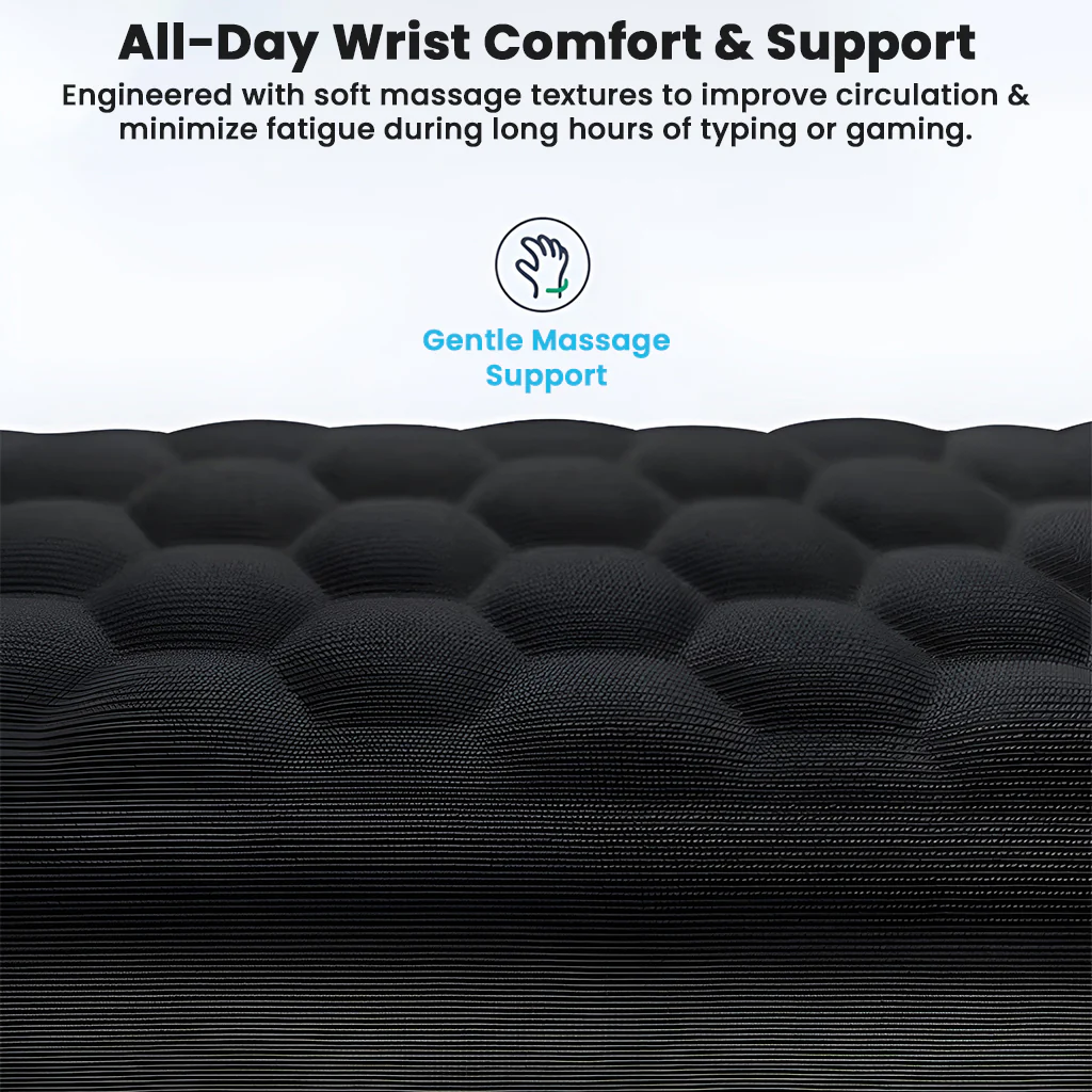 TECPHILE - Set of 2 Memory Foam Keyboard and Mouse Wrist Rest - Image 5