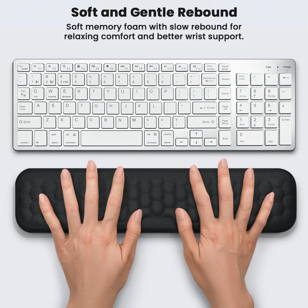 TECPHILE - Set of 2 Memory Foam Keyboard and Mouse Wrist Rest - Image 9