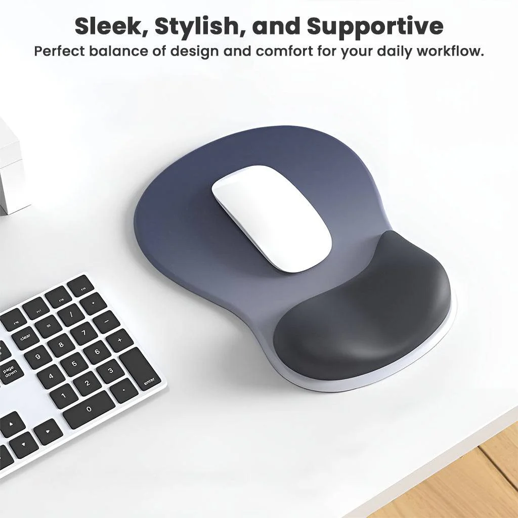 Silicone Gel Mouse Pad with Wrist Rest, Non-Slip Base - Image 9
