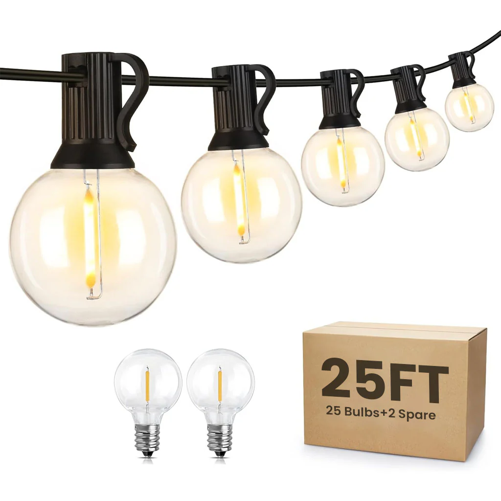 TECPHILE - G40 Outdoor String Lights Waterproof & Shatterproof Bulbs - Image 2