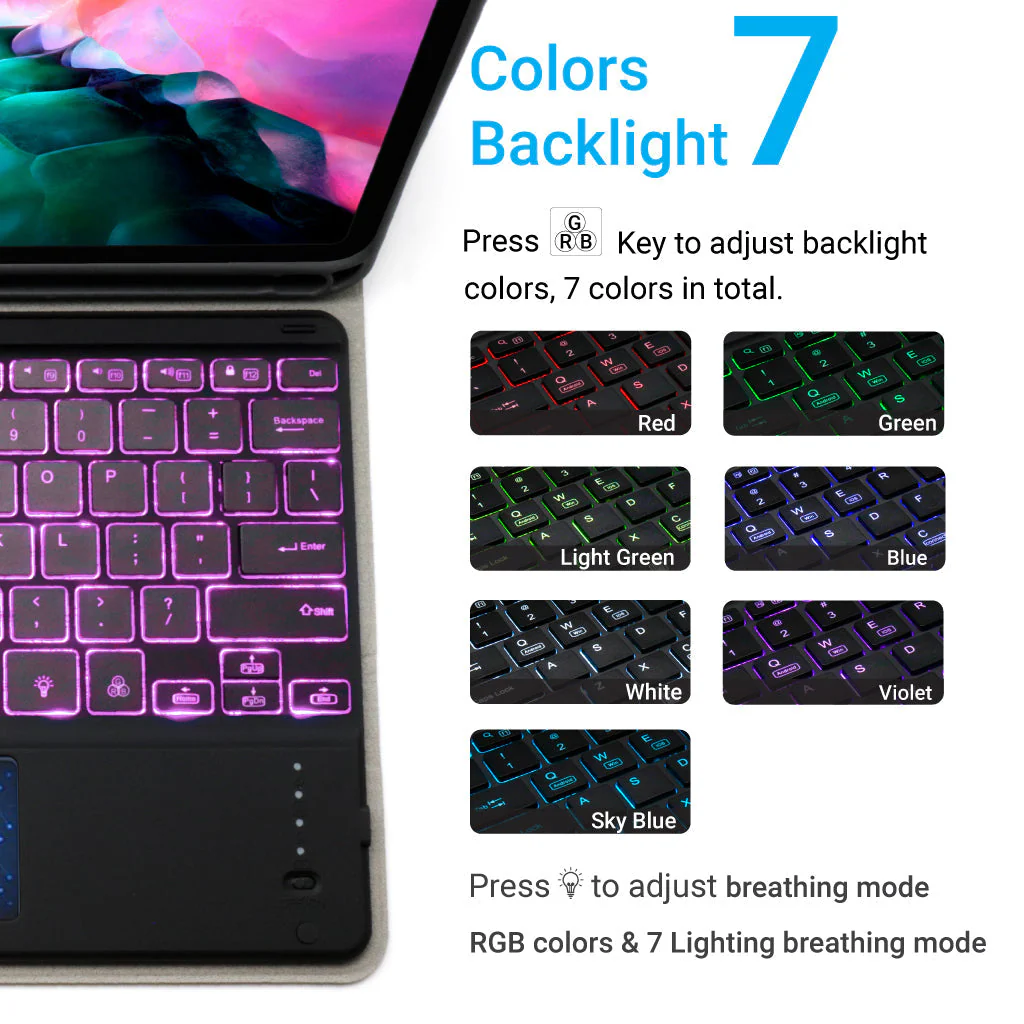 TECPHILE - HK131T Wireless Keyboard Case For iPad Pro 12.9 (Demo Unit) - Image 14