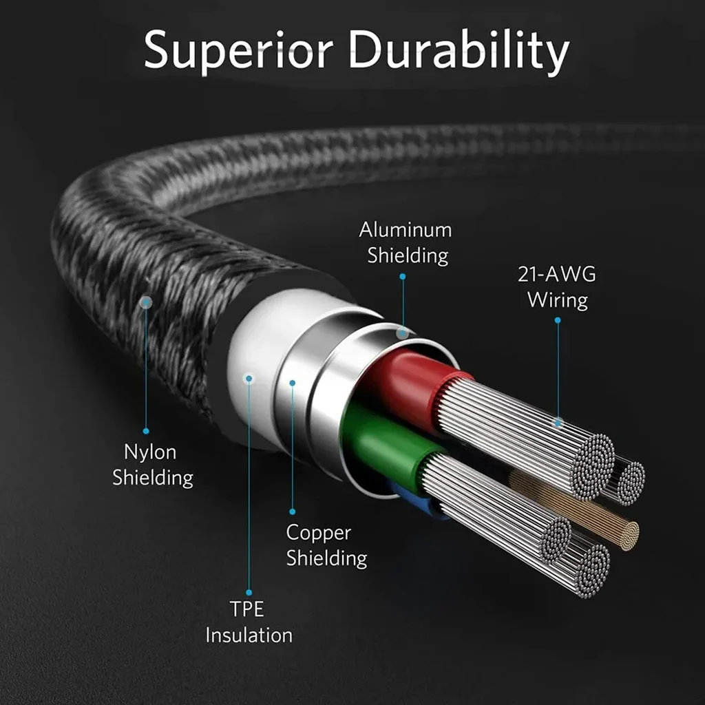TECPHILE - 100W Type-C PD Fast Charging Cable for HP Laptop - Image 21