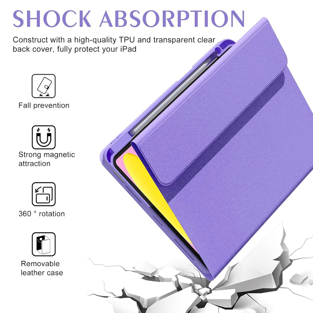 HD209T iPad 10th Gen Keyboard Case 360° Rotating & Transparent - Image 19
