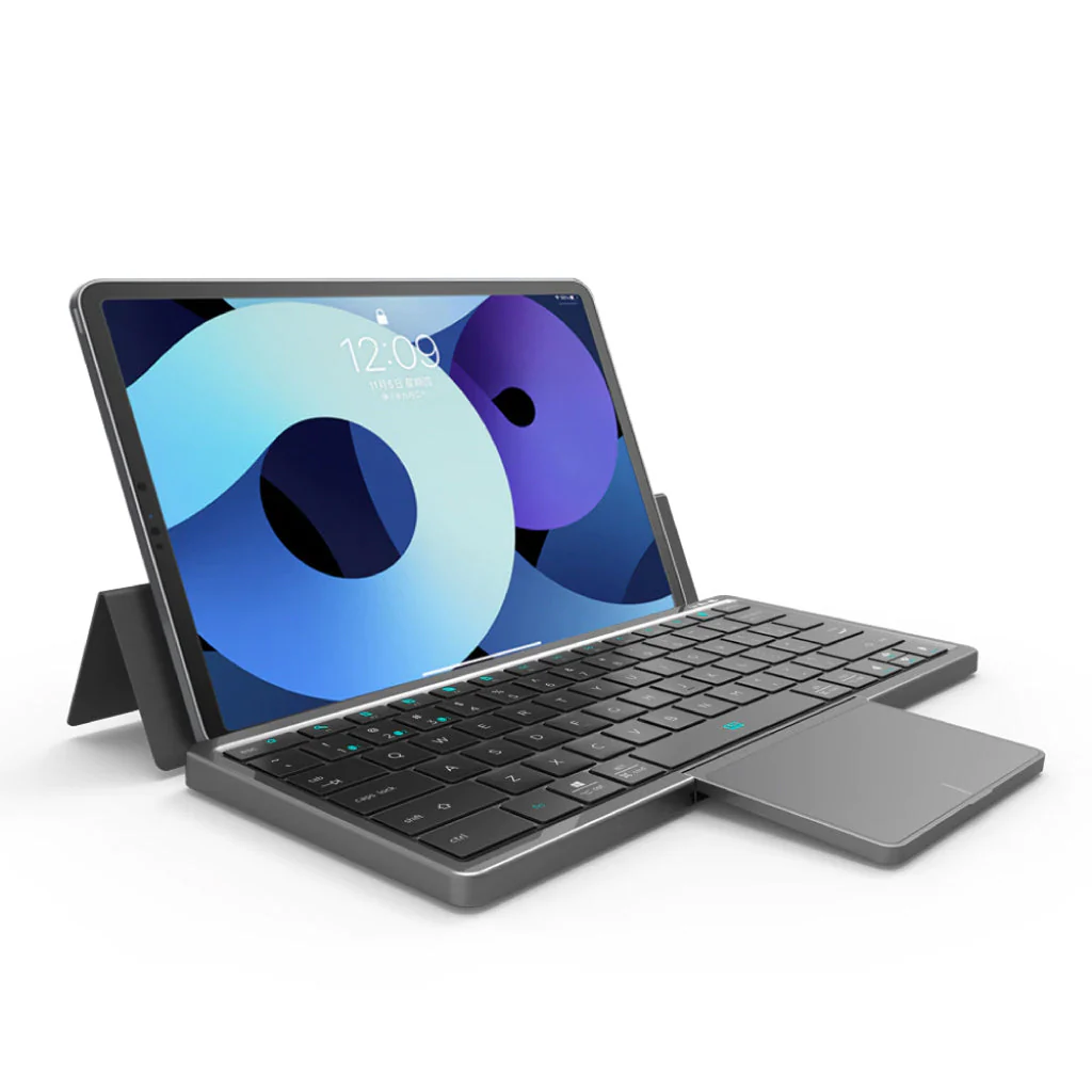 TECPHILE - KF8700 Wireless Keyboard with Foldable Case